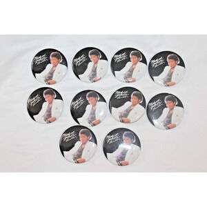 Vintage Lot Of 10 80's Micheal Jackson Thriller Pinback Buttons pop music 2"
